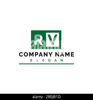 RV-Logo-Design. RV Letter Logo Vector Illustration - Vector Stock Vektor