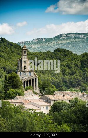 Basilica Notre-Dame de la Consolation, Pierrelongue, near Buis-les-Baronnies, Departement Drome, Region Rhones-Alpes, Provence, Frankreich Stockfoto