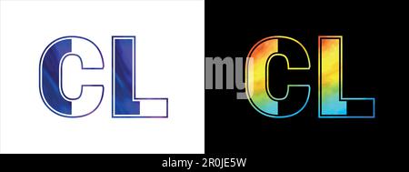 Vektorvorlage für das Logo des Buchstaben CL. Kreatives, modernes und luxuriöses Logo für die Unternehmensidentität Stock Vektor