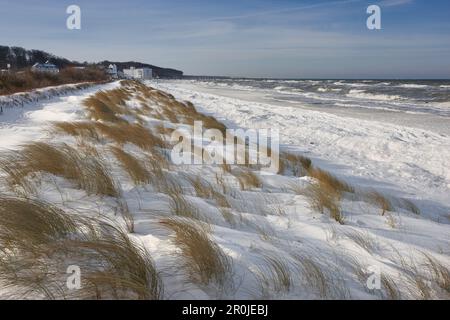 Winter entlang der Ostseeküste, Heiligendamm, Mecklenburg Western Pomerania, Deutschland Stockfoto