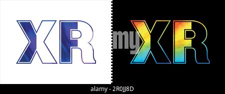 Vektorvorlage für das XR-Logo im Letter-Design. Kreatives, modernes und luxuriöses Logo für die Unternehmensidentität Stock Vektor