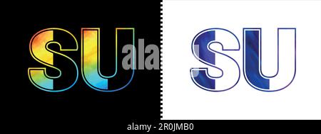 Ursprüngliche Vorlage für das SU-Logo-Symbol im Vektordesign. Luxuriöses Premium-Logo für Unternehmensidentität Stock Vektor