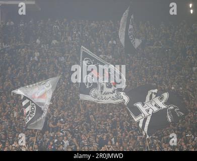 Sao Paulo, Brasilien. 09. Mai 2023. Fans während eines Spiels zwischen Corinthians und Fortaleza in der Neo Quimica Arena in Sao Paulo, Brasilien (Fernando Roberto/SPP) Kredit: SPP Sport Press Photo. Alamy Live News Stockfoto