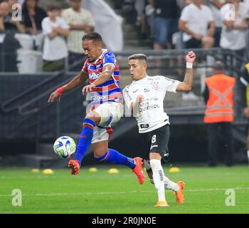 Sao Paulo, Brasilien. 09. Mai 2023. Adson während eines Spiels zwischen Corinthians und Fortaleza in der Neo Quimica Arena in Sao Paulo, Brasilien (Fernando Roberto/SPP) Kredit: SPP Sport Press Photo. Alamy Live News Stockfoto