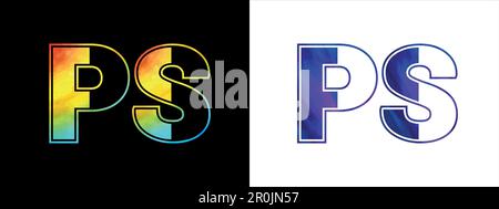 Einzigartige Vektorvorlage für das PS Letter-Logo. Elegantes, hochwertiges alphabetisches Logo für Unternehmen Stock Vektor