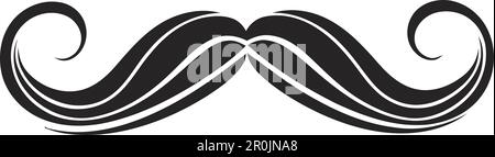 Schnurrbart-Symbol. Einfache Illustration des vektorsymbols für den italienischen Schnurrbart. Stock Vektor