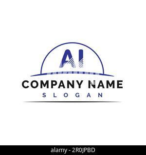 Logo-Design mit AI Letter. AI-Buchstabe Logo Vector Illustration - Vector Stock Vektor