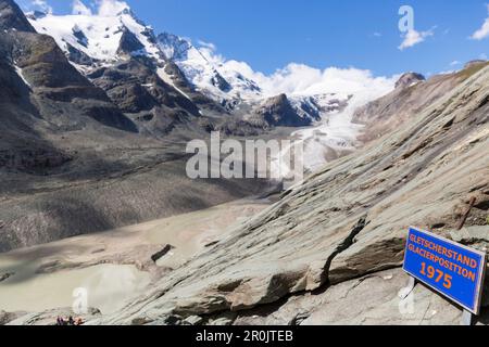 Grossglockner (3798 m), Grossglockner High Alpine Road, höchster Berg in Österreich, Gletscherresidenz, Schmelzen, Klimawandel, hohe Tauern, Eastern Al Stockfoto