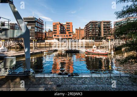 Häuser am Sandtorkai in der Hafencity Hamburg, Norddeutschland, Deutschland Stockfoto