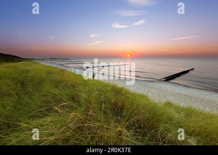 Küstenlandschaft in der Nähe von Ahrenshoop, Fischland, Mecklenburg-Vorpommern, Deutschland Stockfoto