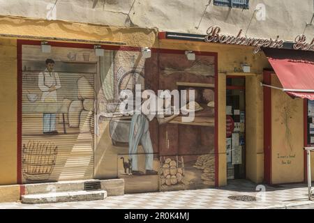 Boulangerie, Wand, keuchend, Barjols, Var, Provence, Frankreich Stockfoto