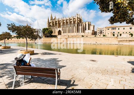 Die Kathedrale von Palma, Mallorca, Balearen, Spanien Stockfoto