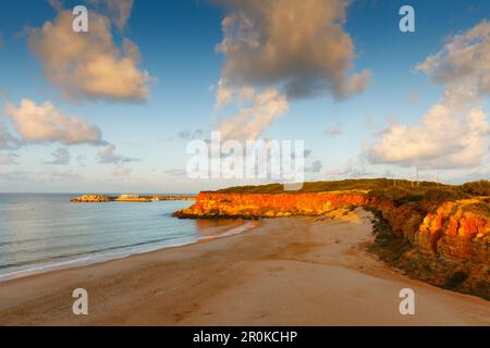 Cala del Aceite, Bucht und Strand, nahe Conil, Costa de la Luz, Provinz Cadiz, Andalusien, Spanien, Europa Stockfoto