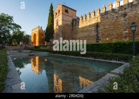 Murallas y Puerta de Almodóvar, Stadttor und historische Stadtmauer, maurische Achitektur im historischen Zentrum von Cordoba, UNESCO-Weltkulturerbe, Cord Stockfoto