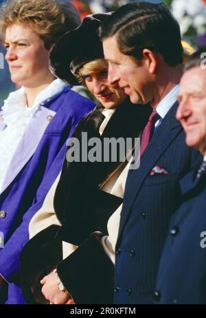 Prinz Charles und Prinzessin Diana beim Besuch in München, Deutschland, 1987, Bild: Monika Hohlmeier, Prinzessin Diana, Prinz Charles. Prinz Charles zu einem Besuch in München, Deutschland, 1987, Foto: Monika Hohlmeier, Prinzessin Diana, Prinz Charles Stockfoto