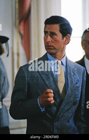 Prinz Charles beim Besuch in München, Deutschland, 1987. Prinz Charles zu einem Besuch in München 1987. Stockfoto