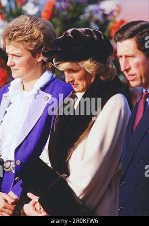 Prinz Charles und Prinzessin Diana beim Besuch in München, Deutschland, 1987, Bild: Monika Hohlmeier, Prinzessin Diana, Prinz Charles. Prinz Charles zu einem Besuch in München, Deutschland, 1987, Foto: Monika Hohlmeier, Prinzessin Diana, Prinz Charles Stockfoto