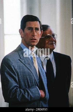 Prinz Charles beim Besuch in München, Deutschland, 1987. Prinz Charles zu einem Besuch in München 1987. Stockfoto