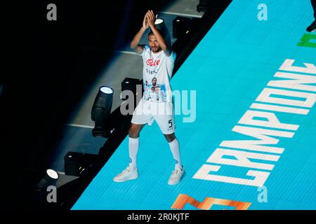 Juan Jesus (SSC Napoli) während der Party nach dem Fußballspiel zwischen SSC Napoli und Fiorentina im Diego Armando Maradona Stadium in Neapel, Süditalien, am 07. Mai 2023. Stockfoto