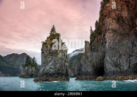 USA, Alaska, Seward, erkunden Resurrection Bay auf dem Weg zum Holgate Gletschers Stockfoto