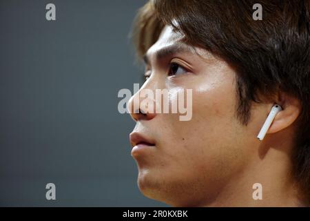 Hifumi Abe (JPN), 8. MAI 2023 -Judo : Judo-Weltmeisterschaft Doha 2023 Warm-up vor dem Wettkampf in der Ali bin Hamad Al Attiyah Arena, Doha, Katar. (Foto: Naoki Nishimura/AFLO SPORT) Stockfoto