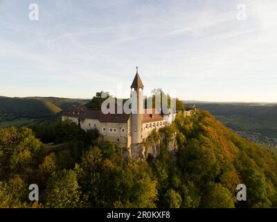 Burgruine Burg Teck, Owen, Schwäbische Alb, Baden-Würtemberg, Deutschland Stockfoto