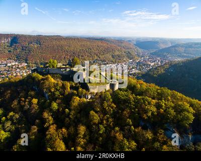Ruin Hohenurach, Bad Urach, Schwäbische Alb, Baden-Württemberg, Deutschland Stockfoto