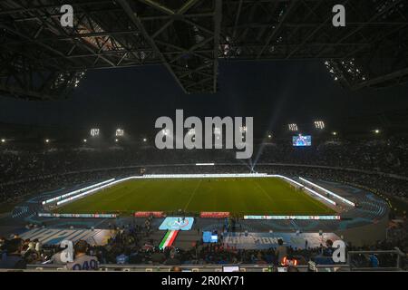 Neapel, Italien. 7. Mai 2023. Allgemeiner Blick auf das Stadio Diego Armando Maradona während des Spiels der Serie A zwischen SSC Napoli und ACF Fiorentina im Stadio die Stockfoto