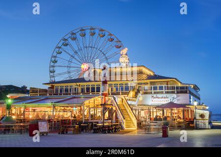 Gosch-Fischmarkt im Hafen von List, Nordfriesische Insel Sylt, Nordseeküste, Schleswig-Holstein, Norddeutschland, Deutschland, Europa Stockfoto