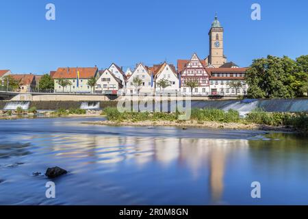 Altstadt von Nürtingen am Neckar, Baden-Württemberg Stockfoto