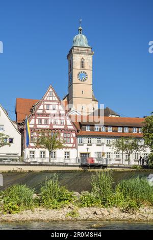 Altstadt von Nürtingen am Neckar, Baden-Württemberg Stockfoto