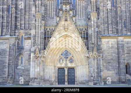 Westportal der Magdeburger Kathedrale, Magdeburg, Sachsen-Anhalt Stockfoto