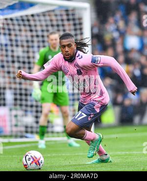 Alex Iwobi von Everton während des Premier League-Spiels zwischen Brighton & Hove Albion und Everton im American Express Community Stadium , Brighton , Großbritannien - 8. Mai 2023 Photo Simon Dack / Tele Images. Nur redaktionelle Verwendung. Kein Merchandising. Für Fußballbilder gelten Einschränkungen für FA und Premier League. Keine Nutzung von Internet/Mobilgeräten ohne FAPL-Lizenz. Weitere Informationen erhalten Sie von Football Dataco Stockfoto