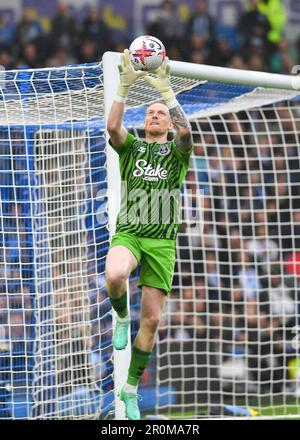 Jordan Pickford of Everton während des Spiels der Premier League zwischen Brighton & Hove Albion und Everton im American Express Community Stadium , Brighton , Großbritannien - 8. Mai 2023 Photo Simon Dack / Tele Images. Nur redaktionelle Verwendung. Kein Merchandising. Für Fußballbilder gelten Einschränkungen für FA und Premier League. Keine Nutzung von Internet/Mobilgeräten ohne FAPL-Lizenz. Weitere Informationen erhalten Sie von Football Dataco Stockfoto