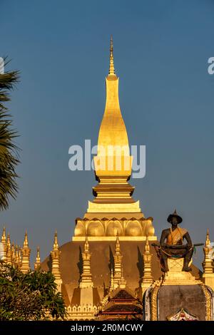 Pha, dass Luang Tempel in Vientiane, Laos Stockfoto