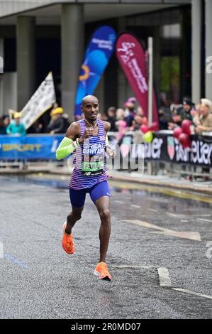 Sir Mo Farah (GBR), Canary Wharf, 2023 London Men's Elite Marathon, United Kindom Stockfoto