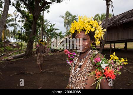 Mädchen aus Kofure, Tufi, Provinz Oro, Papua-Neuguinea Stockfoto