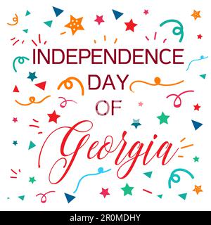 Banner zum Unabhängigkeitstag von Georgia. Vektor Stock Vektor