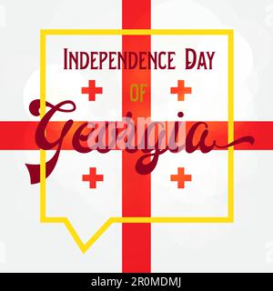Banner zum Unabhängigkeitstag von Georgia. Vektor Stock Vektor