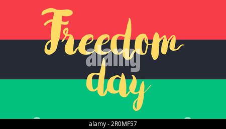 Freiheitsbanner Mit Flagge Für Den 19. Juni. Vektor Stock Vektor