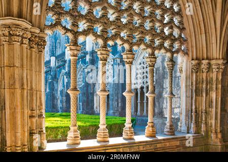 Königliches Kloster im Dominikanischen Kloster Santa Maria da Vitoria in Batalha, Estremadura, Mittelportugal, Portugal Stockfoto