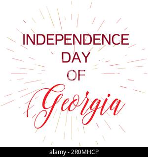 Banner zum Unabhängigkeitstag von Georgia. Vektor Stock Vektor