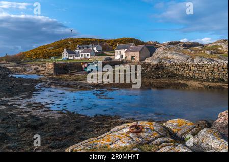 Rispond Harbour an der Nordküste Schottlands nahe Durness in Sutherland Stockfoto