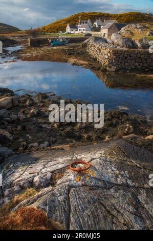 Rispond Harbour an der Nordküste Schottlands nahe Durness in Sutherland Stockfoto