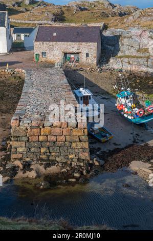 Rispond Harbour an der Nordküste Schottlands nahe Durness in Sutherland Stockfoto