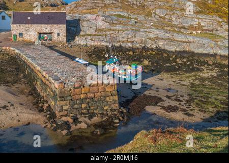 Rispond Harbour an der Nordküste Schottlands nahe Durness in Sutherland Stockfoto