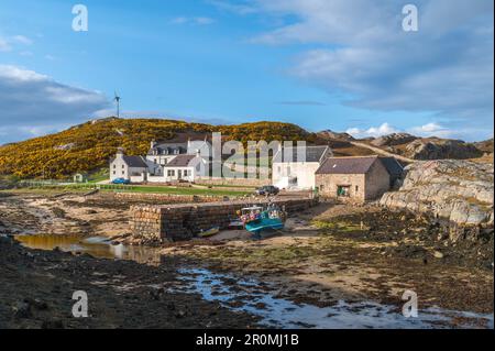 Rispond Harbour an der Nordküste Schottlands nahe Durness in Sutherland Stockfoto