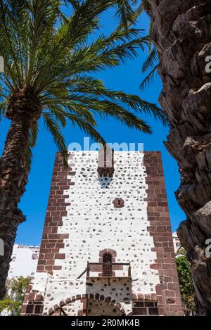 Der Turm Torre del Conde im gleichnamigen Park, San Sebastián de La Gomera, La Gomera, Kanarische Inseln, Spanien Stockfoto
