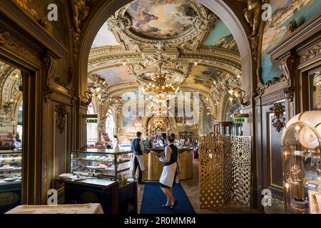 Art déco-Restaurant Le Train Bleu, Gare de Lyon, Paris, Frankreich Stockfoto