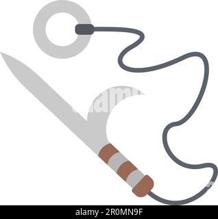 Vektorbild des Symbols Kyoketsu Shoge. Geeignet für Webanwendungen und Druckmedien für mobile Anwendungen. Stock Vektor